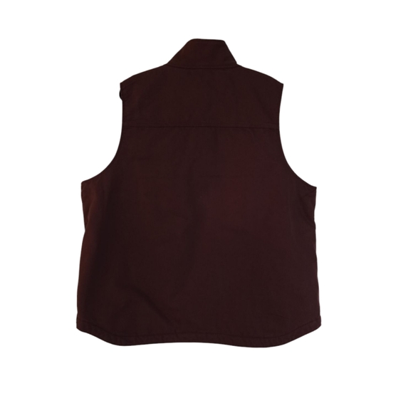 Carhartt Men's Sherpa Lined Relaxed Fit Washed Duck Canvas Vest Blackberry Sz XL - Picture 4 of 15